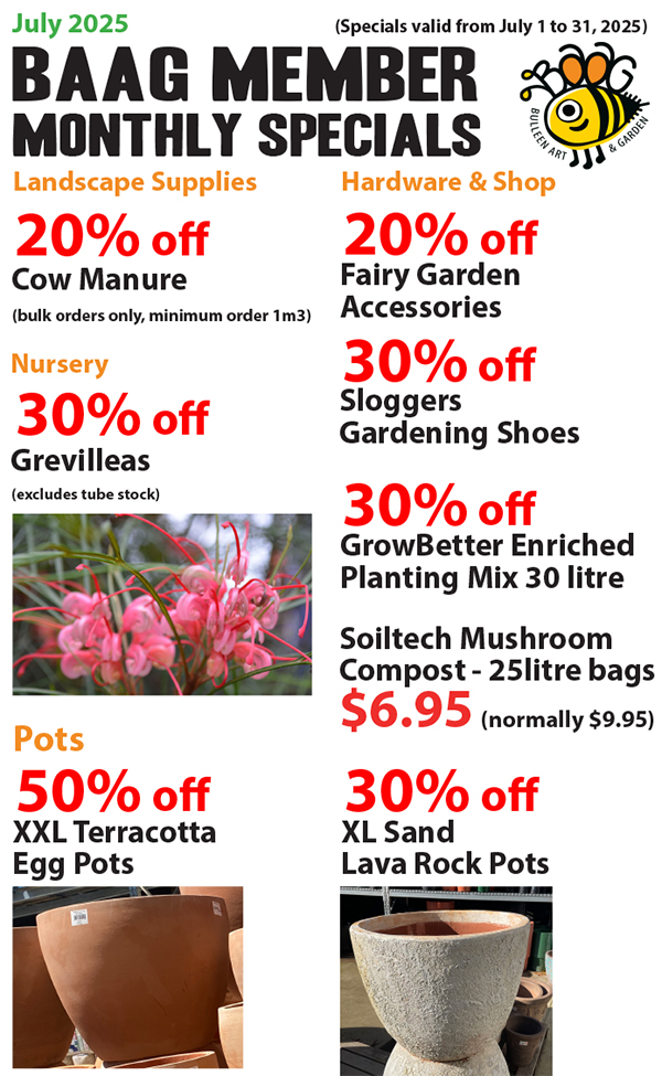BAAG Member Specials