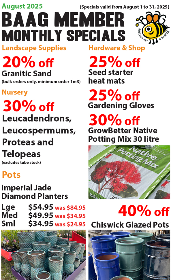 BAAG Member Specials