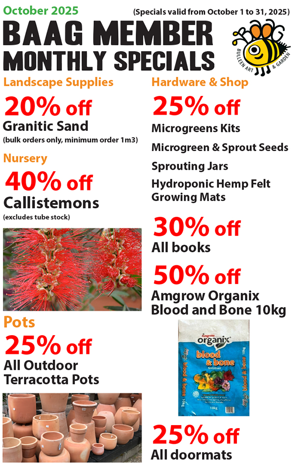 BAAG Member Specials