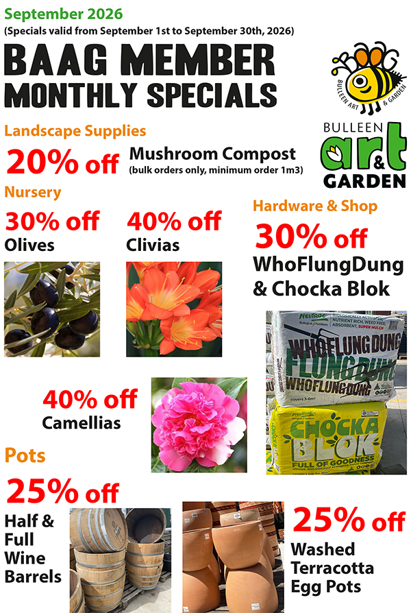 BAAG Member Specials